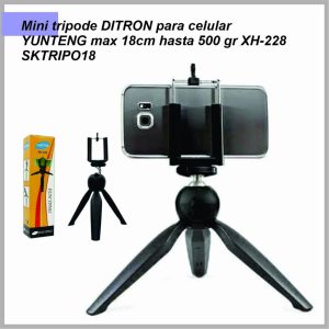 Mini tripode DITRON para celular YUNTFNGmax 18cm hasta 500gr XH-228 SKTRIPO18