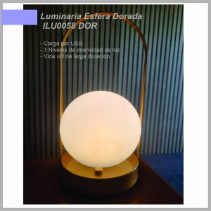 Luminaria esfera SUONO dorado ILU0058DO