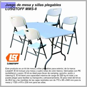Juego de mesa y sillas plegables LUSQTOFF MMS-8