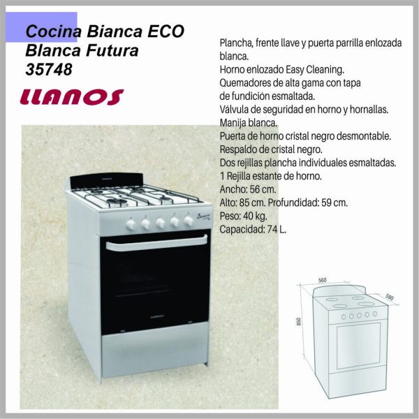 Cocina LLANOS bianca eco blanca futura 4 35748 GN