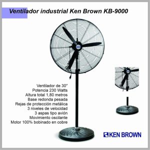 Ventilador Pie 30′ INDUSTRIAL KEN BROWN KB-9000