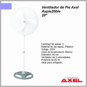 Ventilador Axel de Pie  20» Económico AXPIE20BLE