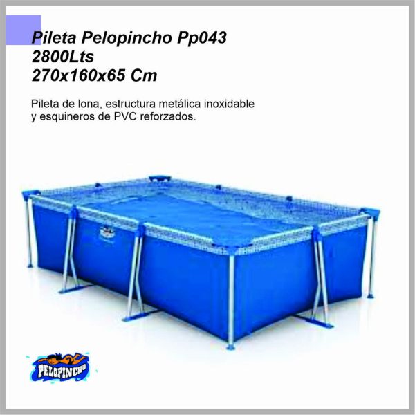 Pileta de lona Pelopincho 1043 PP043 2.70x1.60x0.65