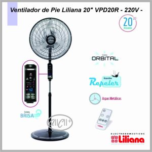 Ventilador de pie 20»LILIANA parr.crom.c/remoto-VVPD20R
