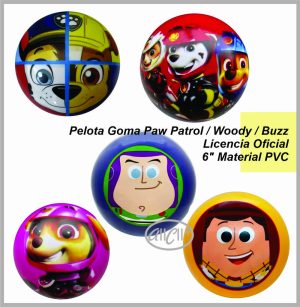 Pelota de Goma 6» Licencia Oficial Varios Modelos Disney