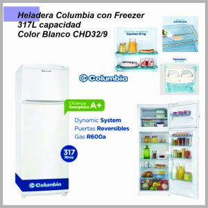 Heladera con Freezer 317L COLUMBIA CHD32/9 – Ciclica