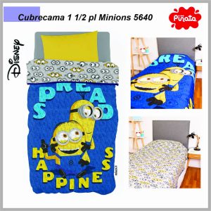 Cubrecama PIÑATA ultrasonic 1 1/2 plaza Minions 5640