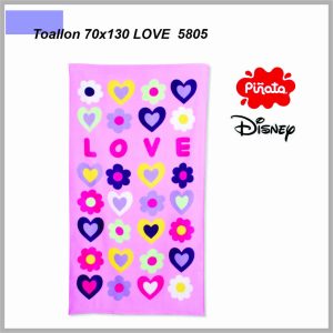 Toallon PIÑATA Tondosado 70×130 Goovy Love 5805