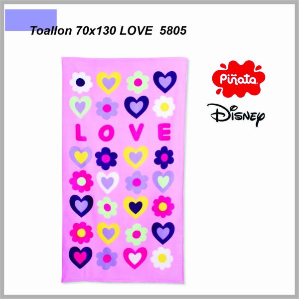 Toallon PIÑATA Tondosado 70x130 Goovy Love 5805