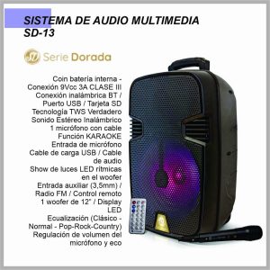 Sistema de audio SERIE DORADA SD-13