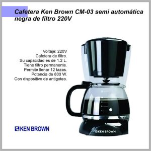 Cafetera electrica KEN BROWN CM03