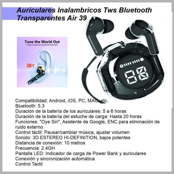 Auricular Air 39 A39R /XT17 ULTRAPODS PRO 5.3