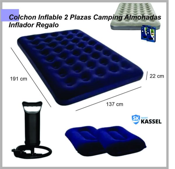 Colchon Inflable 2 plazas + almohada SKFK-CLCINF-2A KASSEL