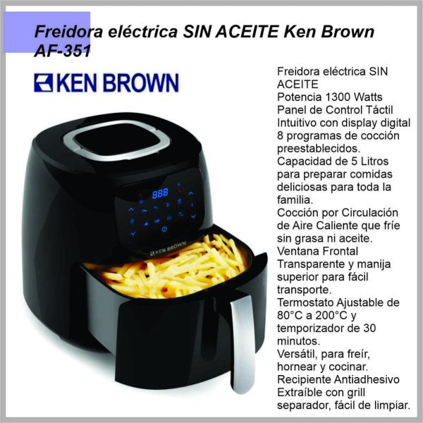 Freidora de Aire KEN BROWN 5lts AF-351