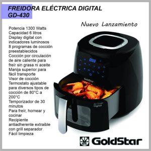 Freidora de Aire GOLDSTAR digital 6lts  GD430