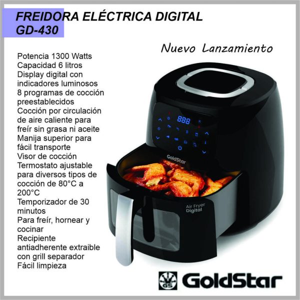 Freidora de Aire GOLDSTAR digital 6lts  GD430