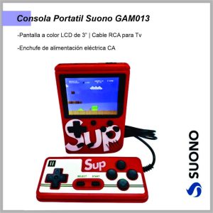Consola de video juegos SUONO 2.4” rojo GAM013