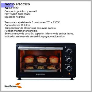 Horno Electrico 19L KB-1900 KEN BROWN
