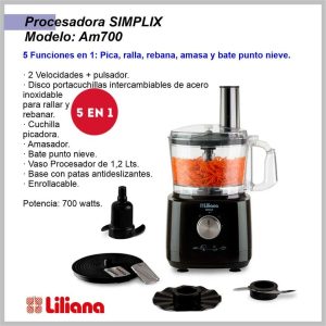 Multiprocesadora SIMPLIX 700W LILIANA-AAM700
