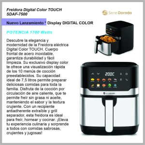 Freidora digital SERIE DORADA SDAF-7500