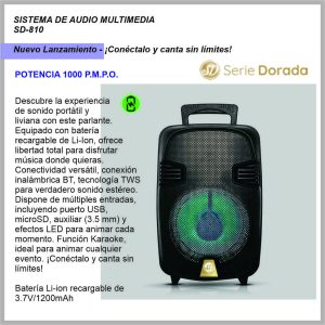 Sistema de audio SERIE DORADA SD-810