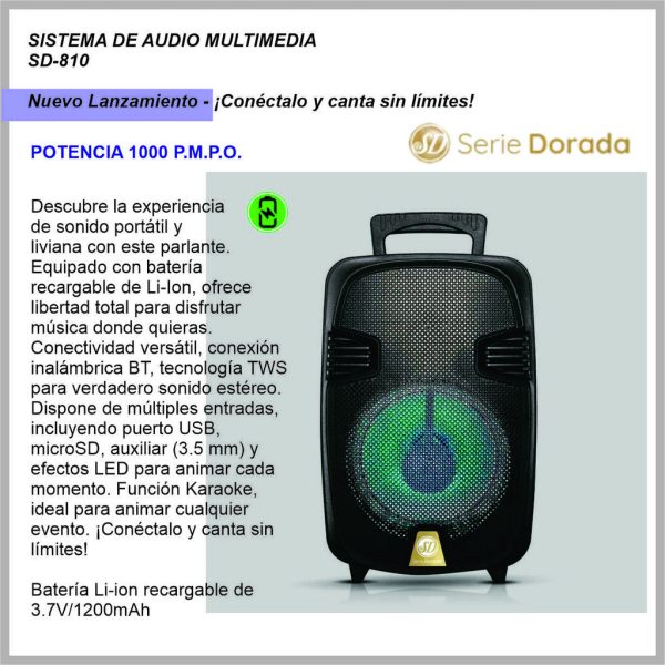 Sistema de audio SERIE DORADA SD-810
