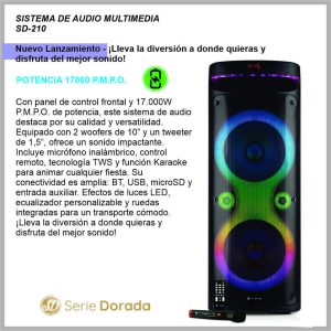 Sistema de audio SERIE DORADA SD210