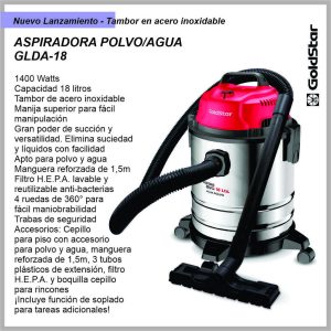 Aspiradora polvo/agua GOLDSTAR GLDA-18