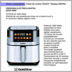 Freidora de aire digital Tactil GOLDSTAR GDAF-9500