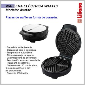Waflera redonda LILIANA WAFFLY 1050w AAW932