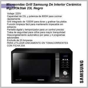Microondas Samsung MG23F3K3TAK/BG