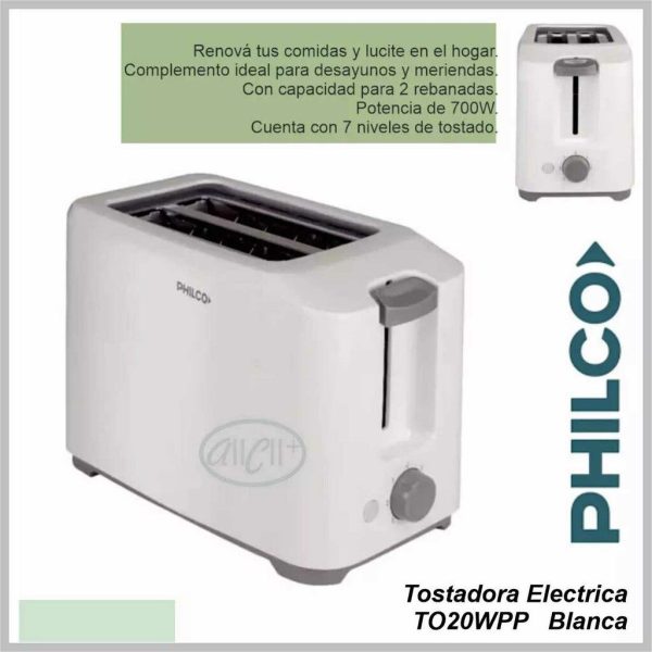 Tostadora PHILCO TO20WPP BLANCO