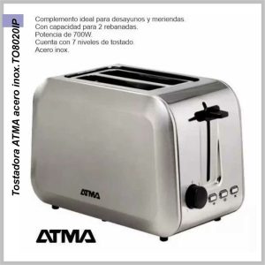Tostadora ATMA acero inox.TO8020IP