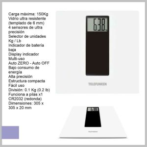 Balanza Personal TELEFUNKEN TF-BS400