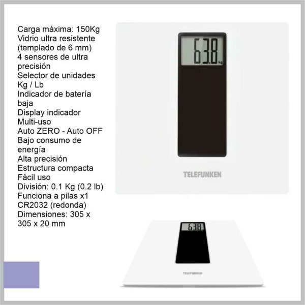 Balanza Personal TELEFUNKEN TF-BS400