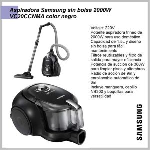 Aspiradora SAMSUNG SAVC20CCNMAEB/BG ebony negra