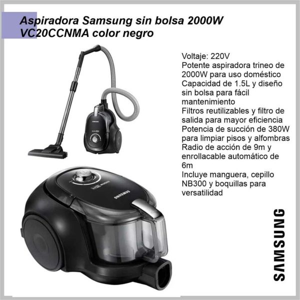 Aspiradora SAMSUNG SAVC20CCNMAEB/BG ebony negra