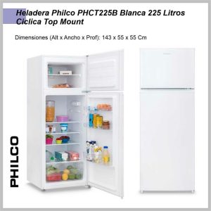 Heladera PHILCO ciclica Top Mount blanca PHCT225B