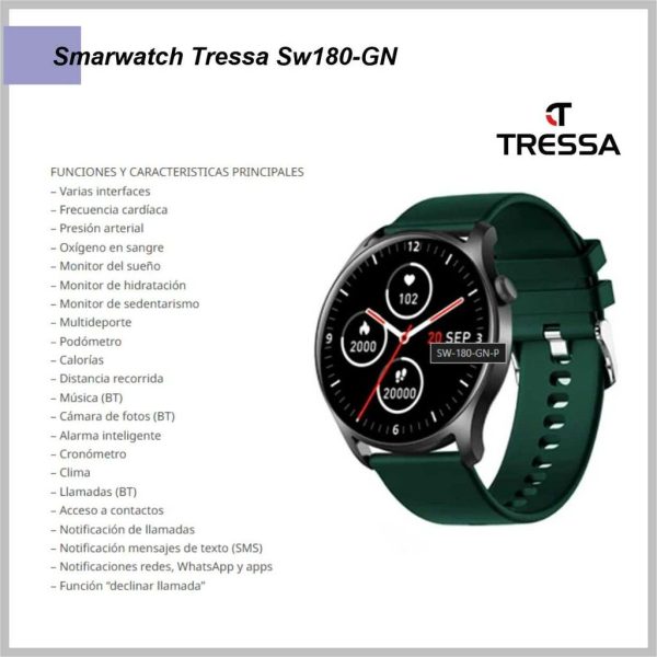 Reloj SmartWatch TRESSA SW-180/GN