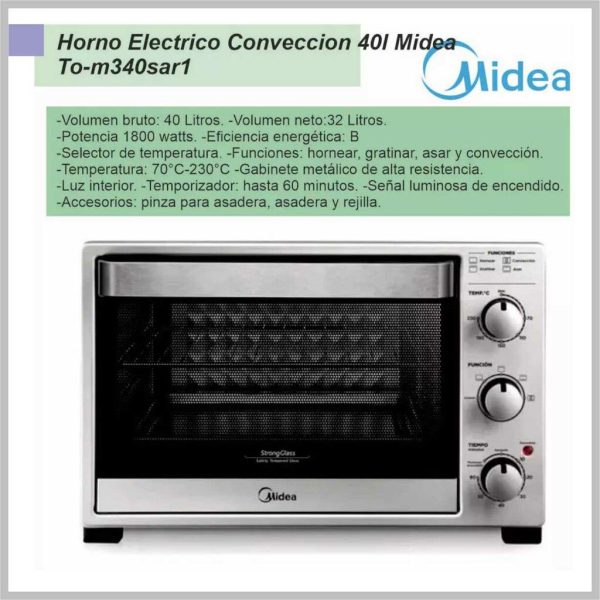 Horno grill MIDEA 40Lts TO-M340SAR1