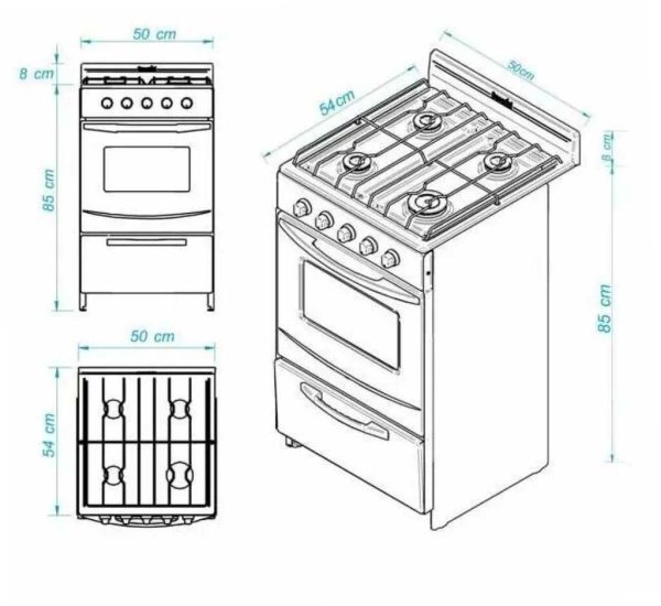 Cocina ESCORIAL Candor S2 GN Negra - Image 2
