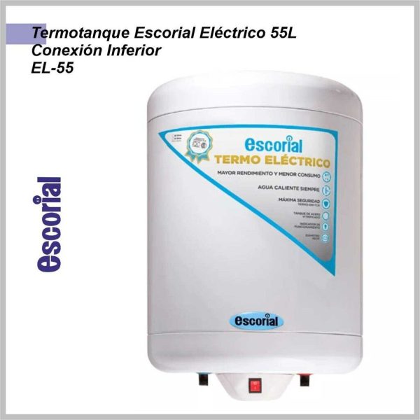 Termotanque ESCORIAL 55 ltrs Electrico EL-55 Carga Inferior