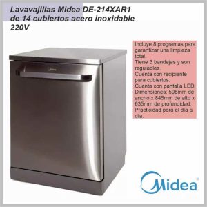 Lavavajillas  MIDEA 14 sets inox DE-214XAR1