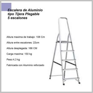 Escalera Tijera 5 escalones ROSARIO IMPORT 6897