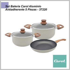 Set de bateria CAROL 5 pzas ALUMINIO c/Ant. 6609/37220