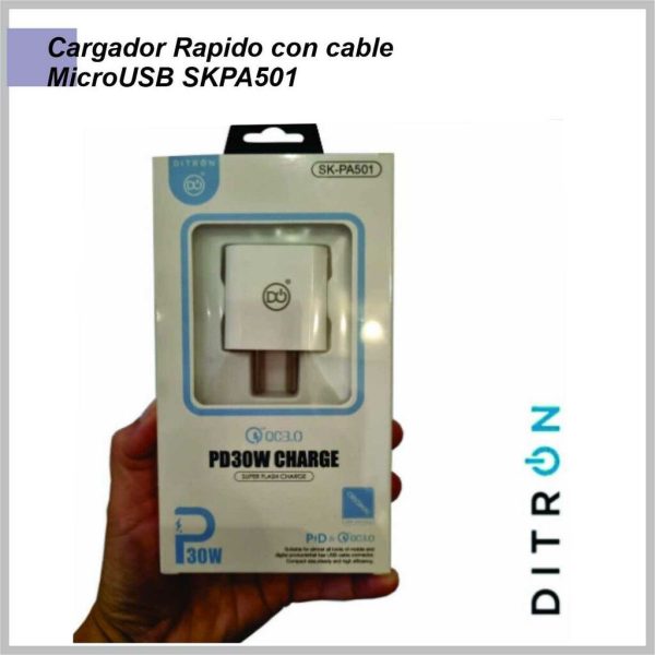 Cargador Rapido para Celular con cable tipo C SKPA501