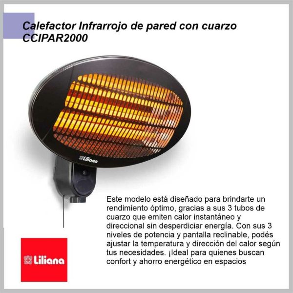 Calefactor Infrarrojo de pared LILIANA CCIPAR2000