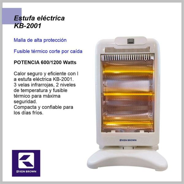 Estufa Electrica KEN BROWN KB2001