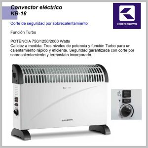 Convector Electrico KENBROWN 2000w C/ TURBO KB18