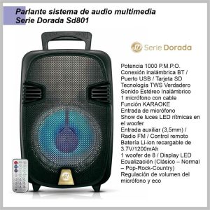 Sistema de Audio SERIE DORADA SD801